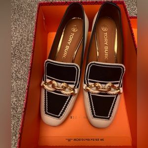 Tory Burch JESSA 55MM PUMP/CALF LEATHER/ CIRCULAR KNIT/CALF LEATHER